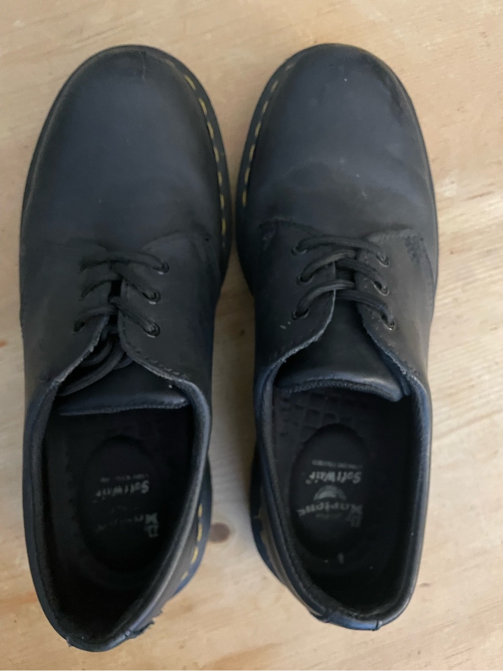 Black Leather doc martens Lace-Up Men’s Shoes